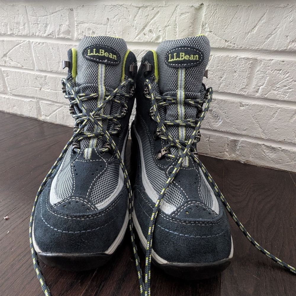L.L.Bean Blue and Green Hiking Boots